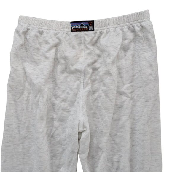 Patagonia Capilene Baselayer Pants Kids Light Grey Lightweight Bottoms Size 14 - Picture 4 of 10